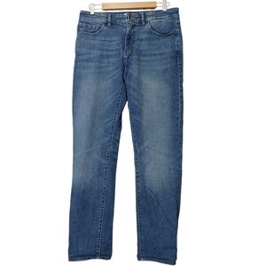 DL1961 x J Hilburn Men Jeans Classic Straight Blue Stretch Denim Work Casual